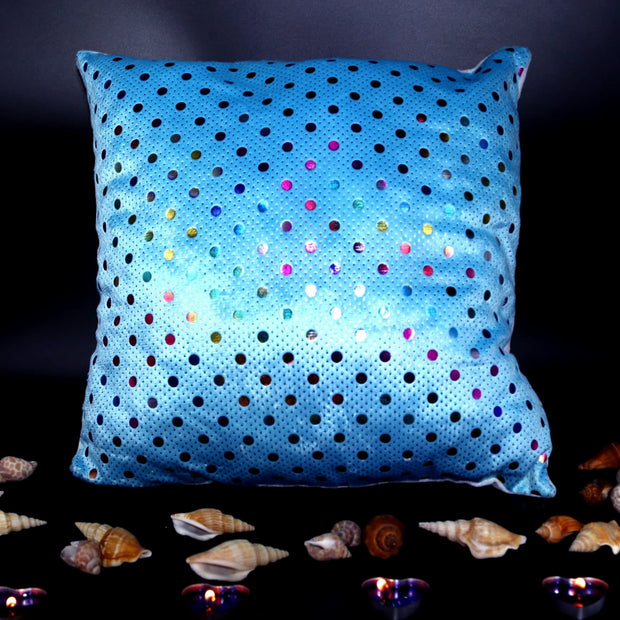 blue pillow with Strass