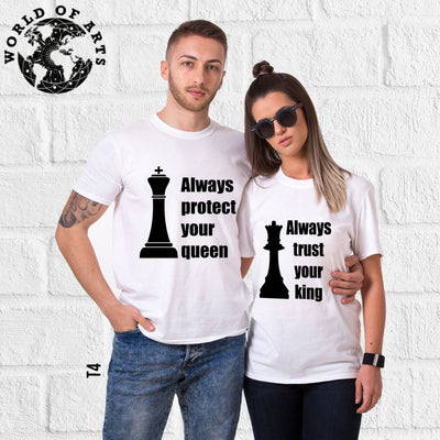 Couples matching chess quote T-shirt