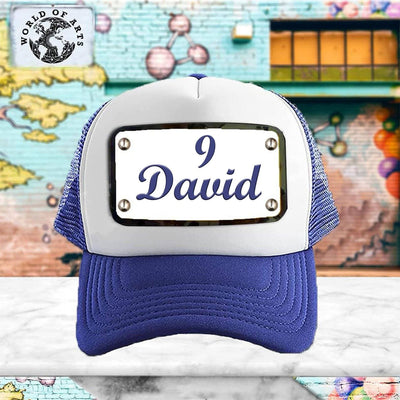 Customized Blue and White Cap