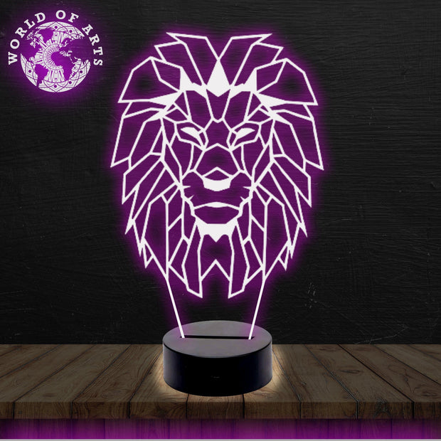 Lion 3D led lamp