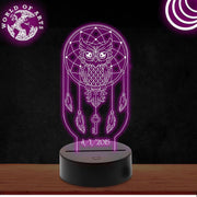 OWL DREAM CATCHER 3D led lamp