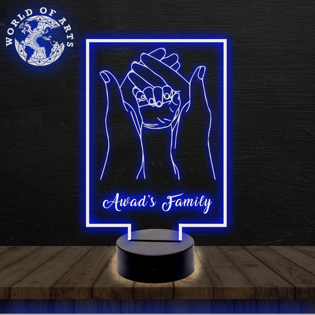 Family Hands 3D led lamp