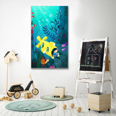 Underwater art canvas portrait