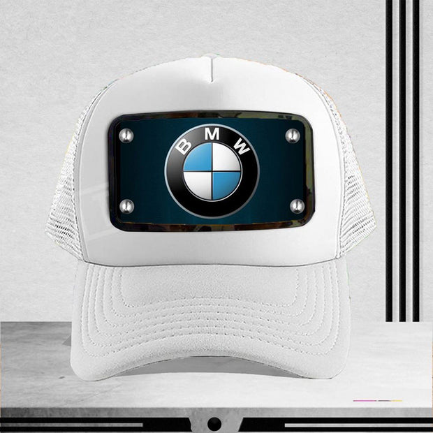 BMW logo white cap