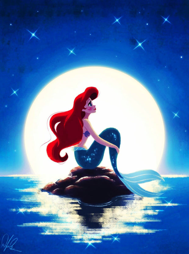 Mermaid Disney canvas portrait