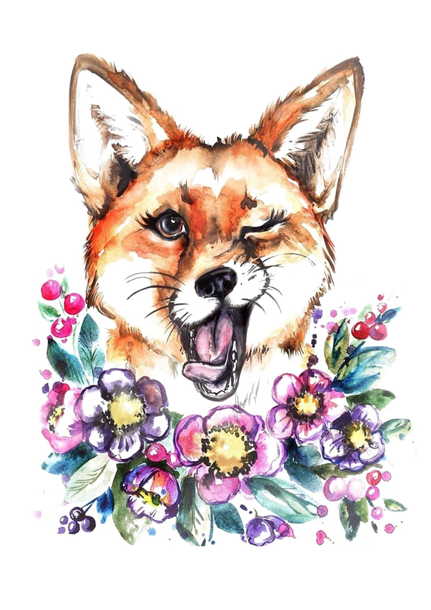 Fox Flowers T-shirt
