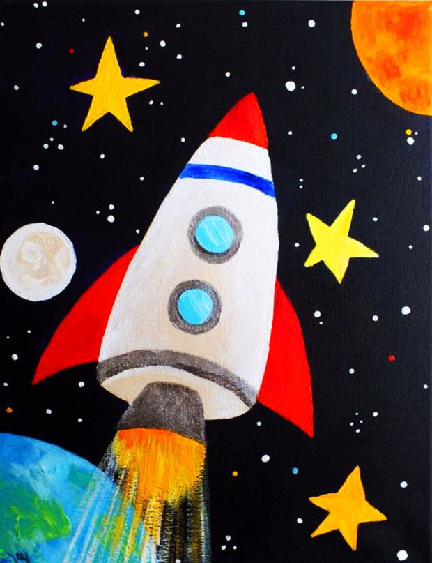 Rocket art canvas portrait
