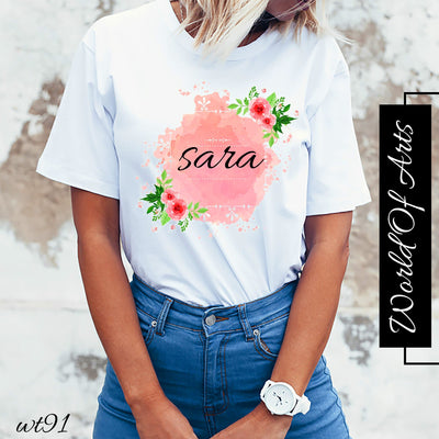 customized elegant floral frame T-Shirt