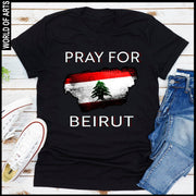 Flag Pray For Lebanon T-shirt