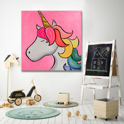 Unicorn art canvas portrait