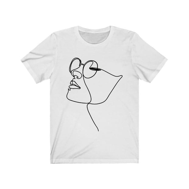 Women face illustration T-shirt