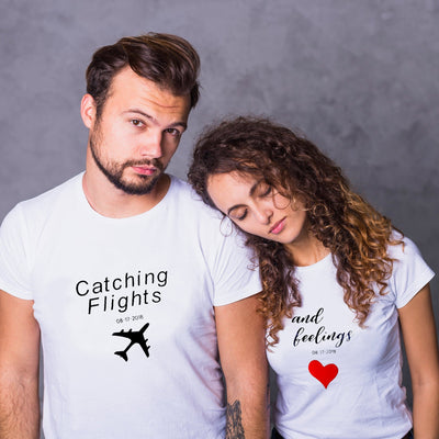 Couple Catching flights and feelings T-Shirt