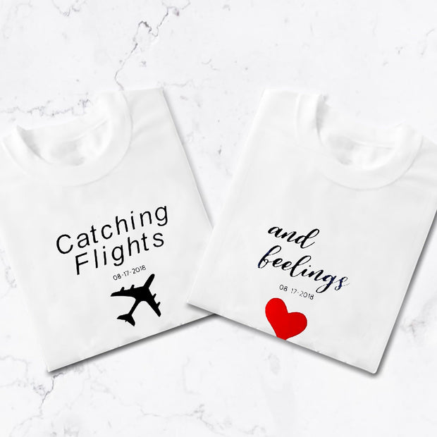 Couple Catching flights and feelings T-Shirt
