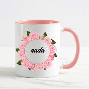 Customized Pink Flowers Mug