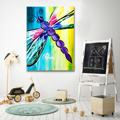 Dragonfly art canvas portrait