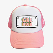 GRL PWR pink white Cap