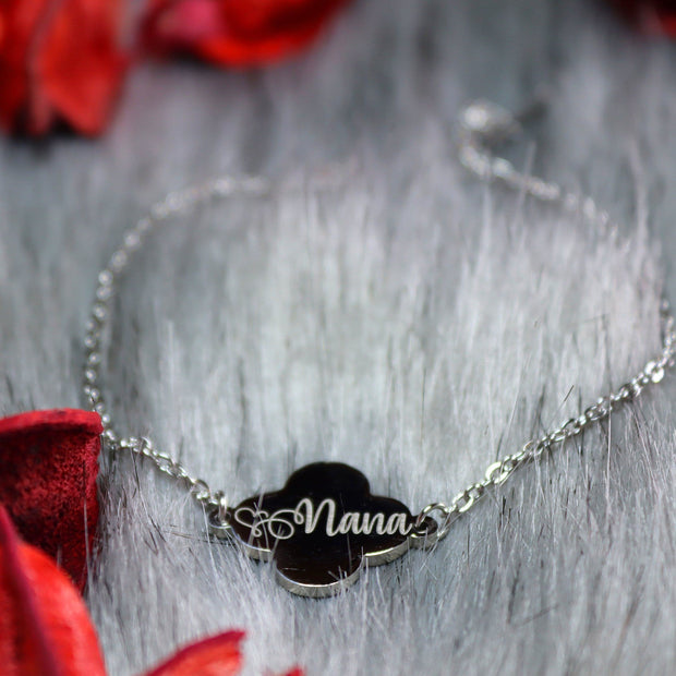 Stainless Steel Stylish Flower Bracelet
