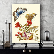 Butterfly and Caterpillar canvas portrait