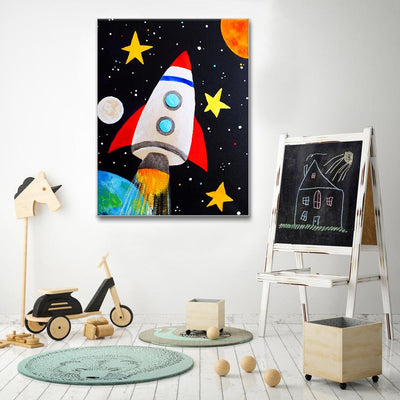 Rocket art canvas portrait
