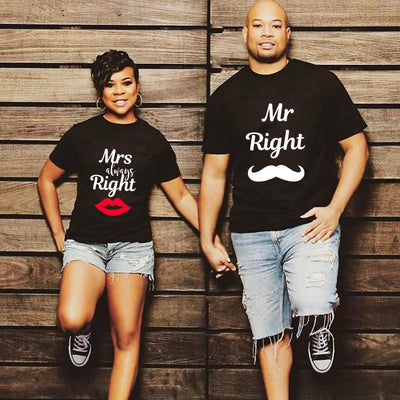Couples Ms. Mrs. right T-shirt