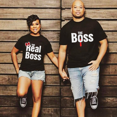 Couples the real boss / boss T-shirt