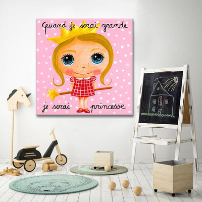 Petite princesse canvas portrait