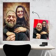 Sepia Effect Canvas Portrait