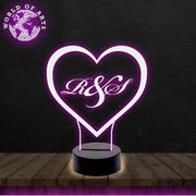 Heart with logo 3D ILLUSION LAMP