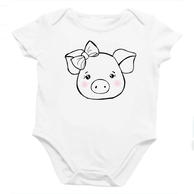Little Pig Illustration Girls t-shirt for kids