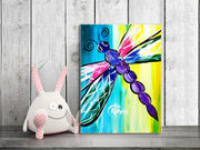 Dragonfly art canvas portrait