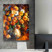 Colorful Flower vas Canvas Portrait