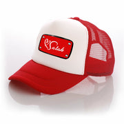 Customized red white cap
