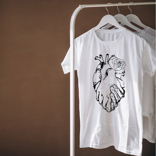 Holding Floral Heart T-Shirt