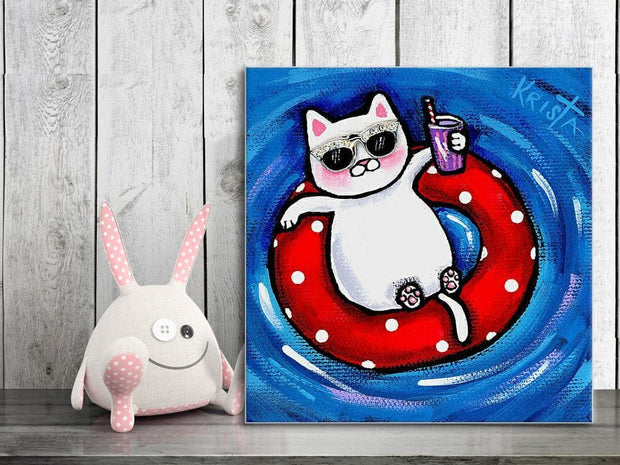 Cool cat canvas portrait