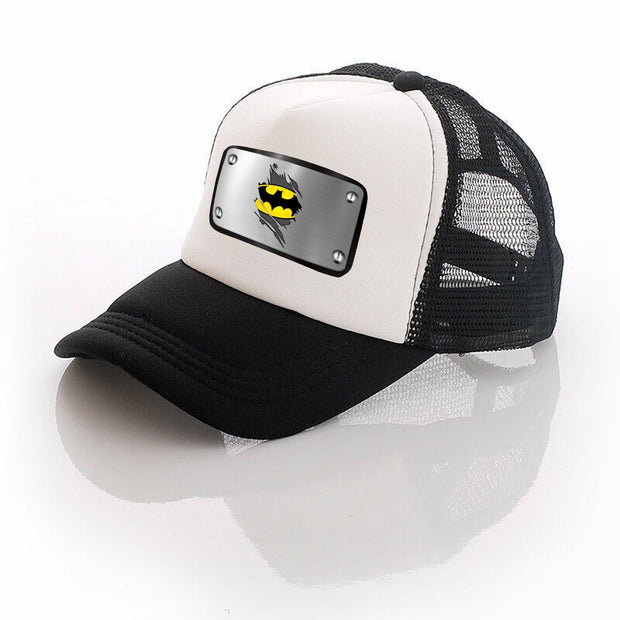 Batman white black cap