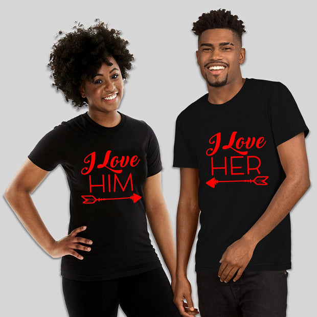 Couples I love her him T-Shirt