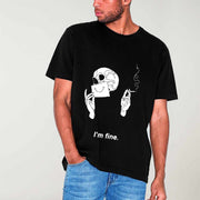 Im fine Skull illustration T-Shirt