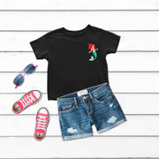 Little Mermaid Girls black t-shirt for kids