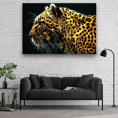 Leopard dark Canvas Portrait