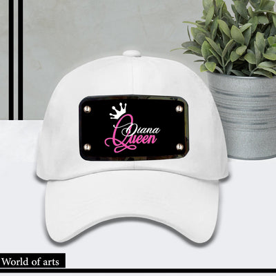 Queen customized white cap