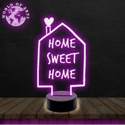 Home sweet home 3D led lamp