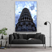 Leaning Tower of Pisa Canvas Portrait