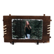 Rectangular Rock Frame With wooden Back