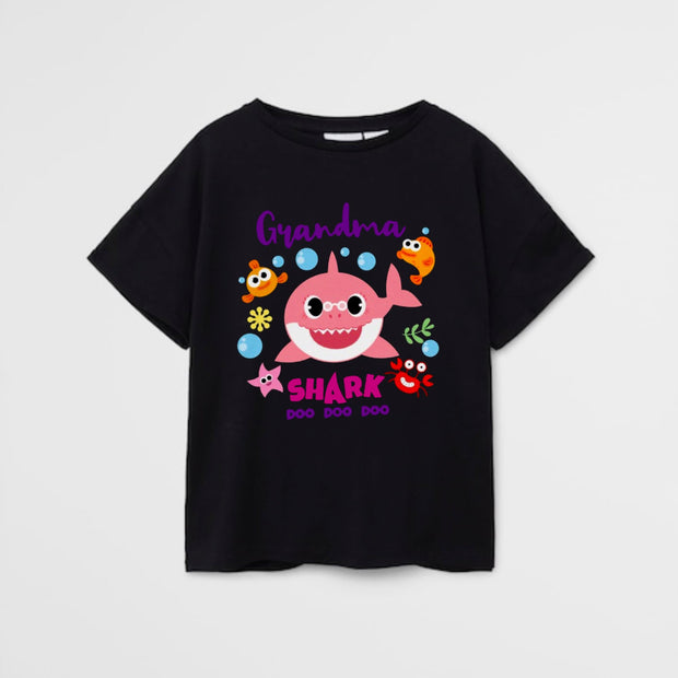 Grandma Shark Girls t-shirt for kids
