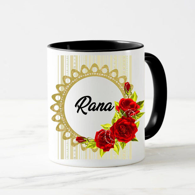 Customized Red Flower Mug