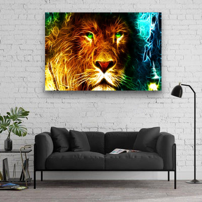 colorful lion Canvas Portrait