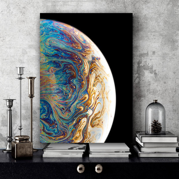 Planet painting canvas portrait
