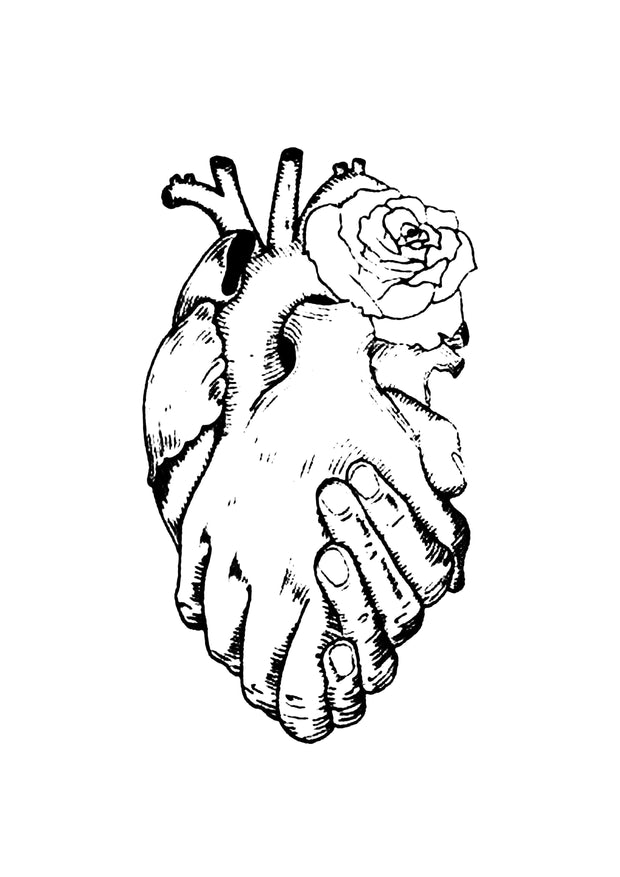 Holding Floral Heart T-Shirt