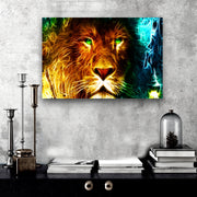 colorful lion Canvas Portrait