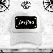 Customized White Cap with Black Front